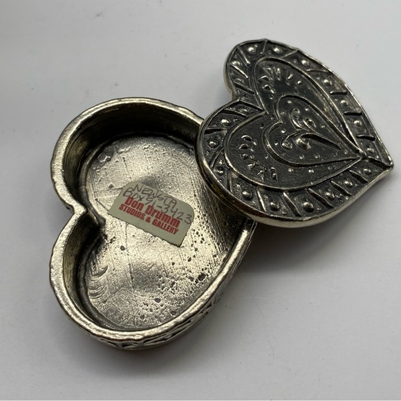 Don Drumm Studios Pewter Heart Trinket Mini Box - Picture 3 of 4